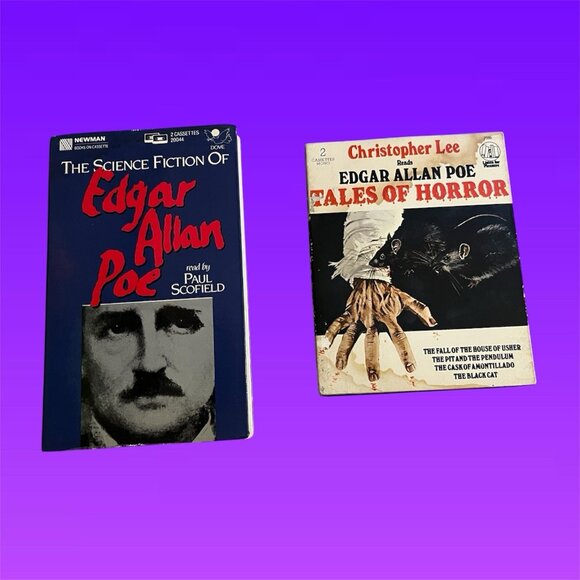 Christopher Lee Edgar Allen Poe Tales of Horror & Science Fiction Cassettes - Picture 1 of 7